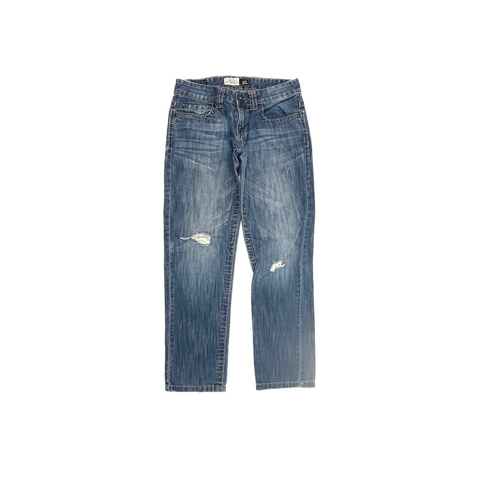 Aeropostale Kylie boyfriend Distressed Women's size‎ 1 Medium Blue Denim jeans